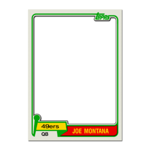 1981 Topps Football Blank Template