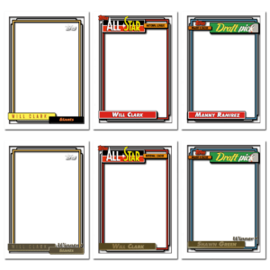 1992 Topps Baseball Blank Template