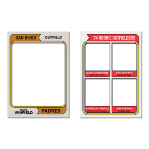 1974 Topps Baseball Blank Template